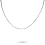 Exclusive 14K White Gold 5.16ct Lab-Grown Diamond Tennis Necklace MF20-072225 – Elevate any ensemble by adding this simple, s