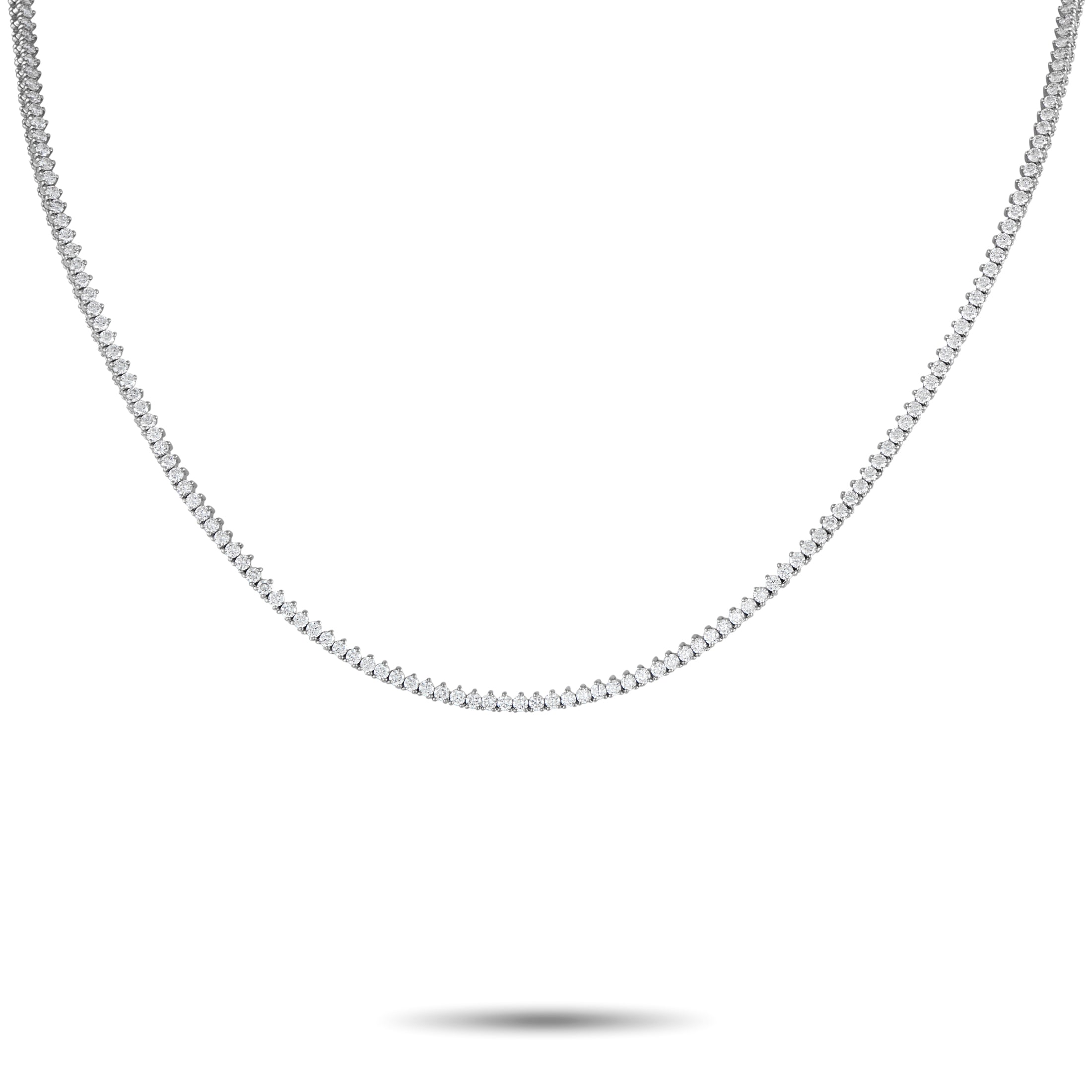 Exclusive 14K White Gold 5.16ct Lab-Grown Diamond Tennis Necklace – Elevate any ensemble by adding this simple, sophisticated