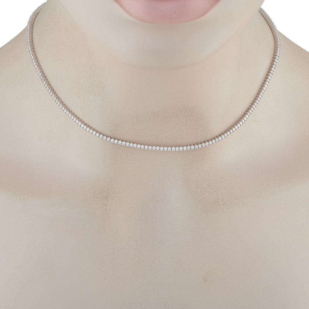 Exclusive 14K White Gold 5.16ct Lab-Grown Diamond Tennis Necklace