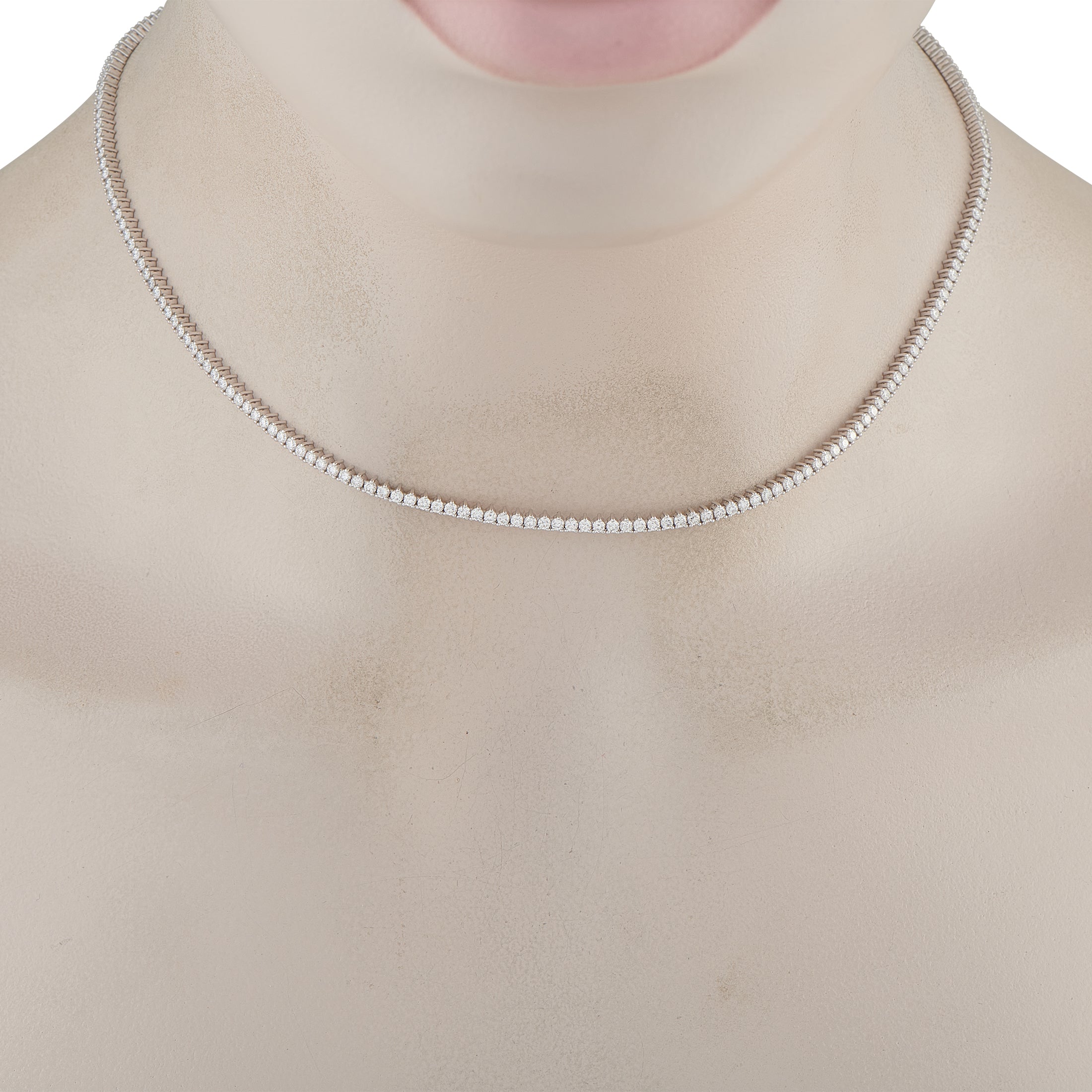 Exclusive 14K White Gold 5.16ct Lab-Grown Diamond Tennis Necklace