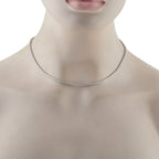 14K White Gold 11.10ct Lab-Grown Diamond Tennis Necklace