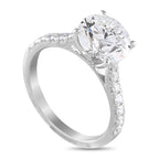Exclusive 14K White Gold 3.37ct Lab-Grown Diamond Ring MF26-041725 – This ring features a classically elegant design that wil