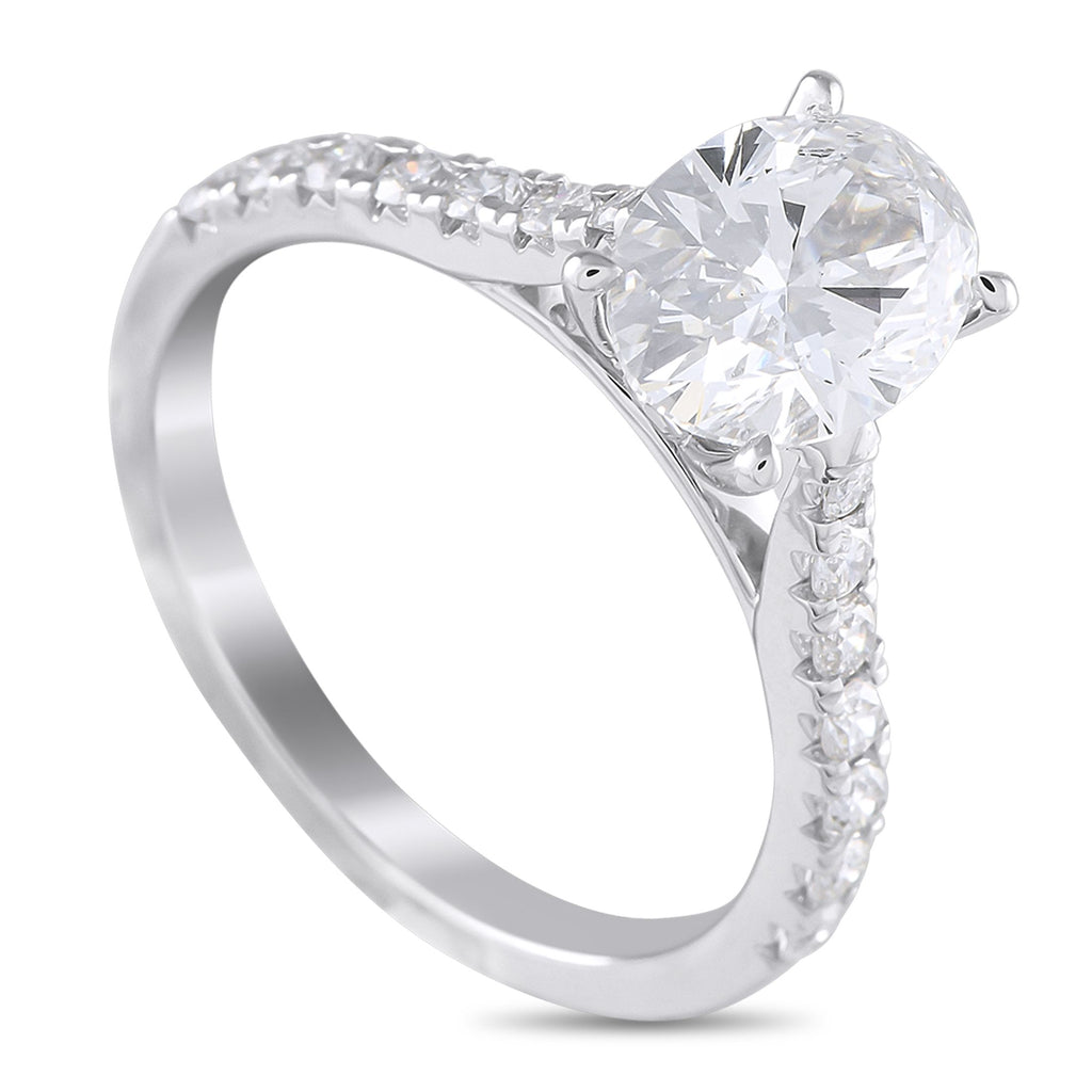 Exclusive 14K White Gold 2.17ct Lab-Grown Diamond Ring MF35-041725 – This exquisite ring is simple, stylish, and sophisticate