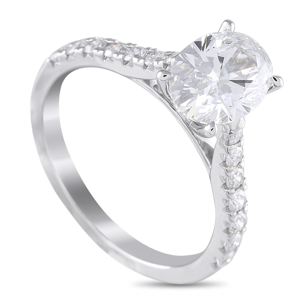 14K White Gold 2.11ct Lab-Grown Diamond Ring