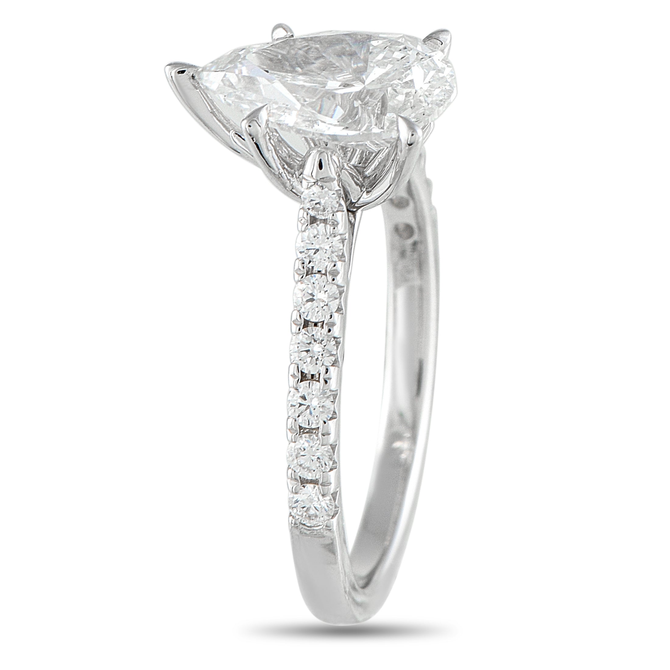 14K White Gold 2.44ct Lab-Grown Diamond Ring