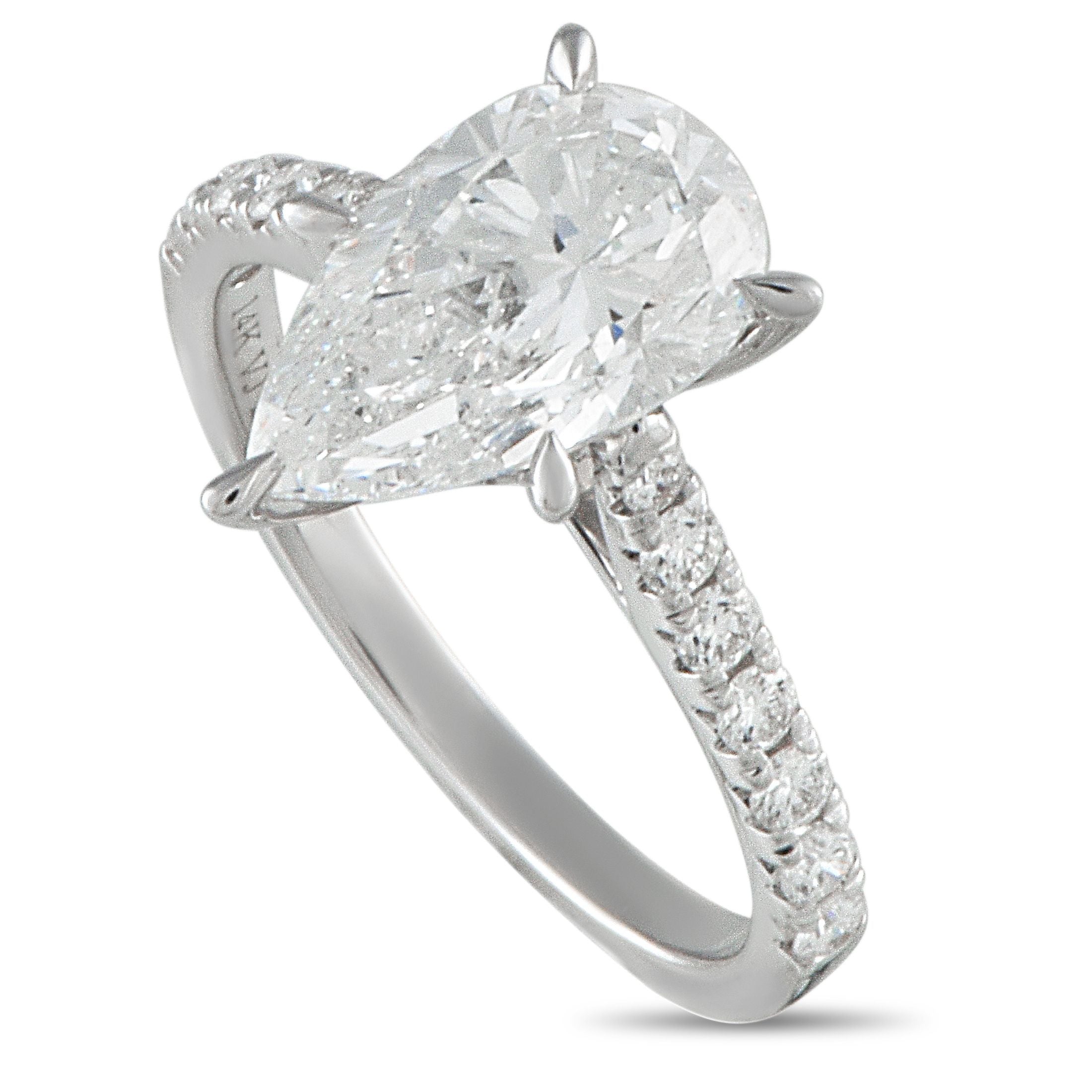 Exclusive 14K White Gold 2.96ct Lab-Grown Diamond Ring LG12-091025 – This luxury ring is nothing short of breathtaking