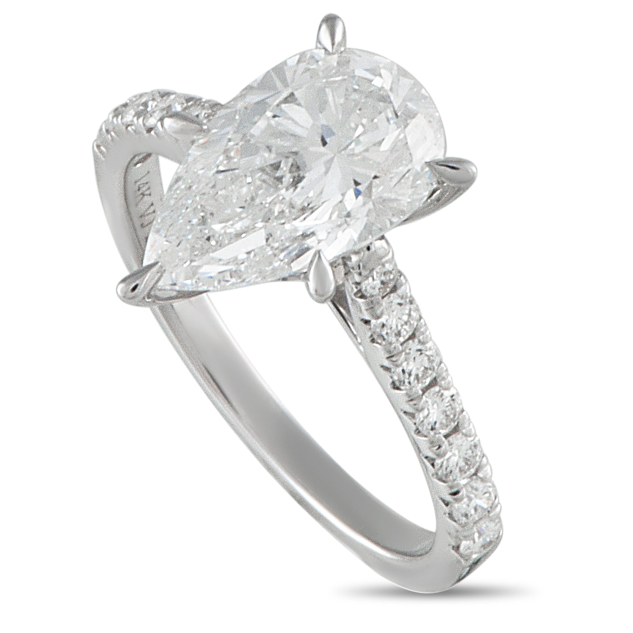 14K White Gold 2.96ct Lab-Grown Diamond Ring