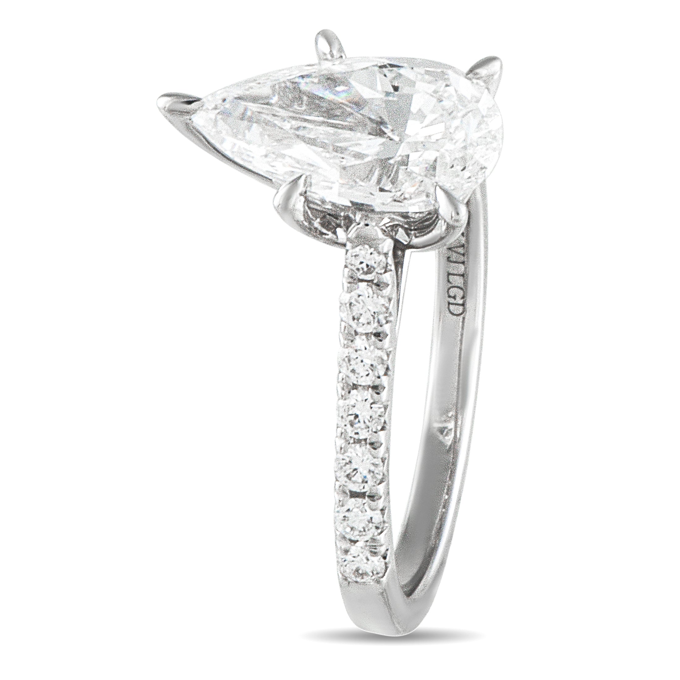 14K White Gold 2.96ct Lab-Grown Diamond Ring