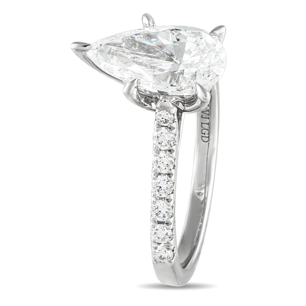14K White Gold 2.96ct Lab-Grown Diamond Ring