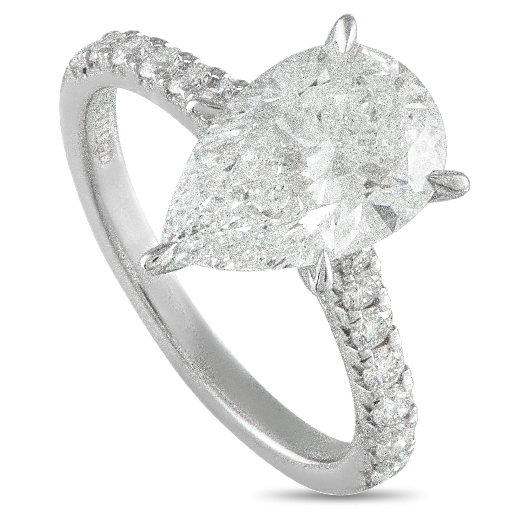 Exclusive 14K White Gold 3.36ct Lab-Grown Diamond Ring MF13-091025 – Sparkling Lab Grown Diamonds make this ring incredibly i