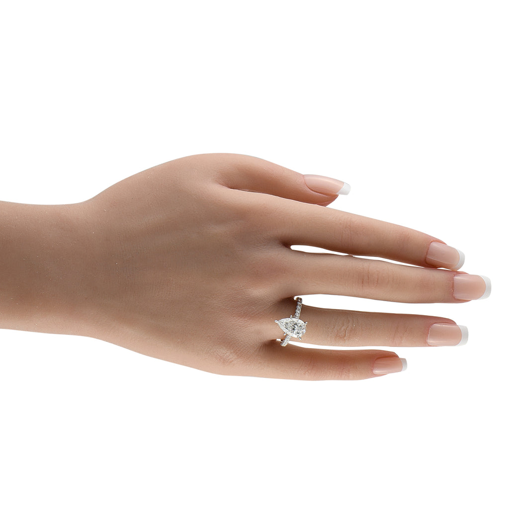 14K White Gold 2.94ct Lab-Grown Diamond Ring