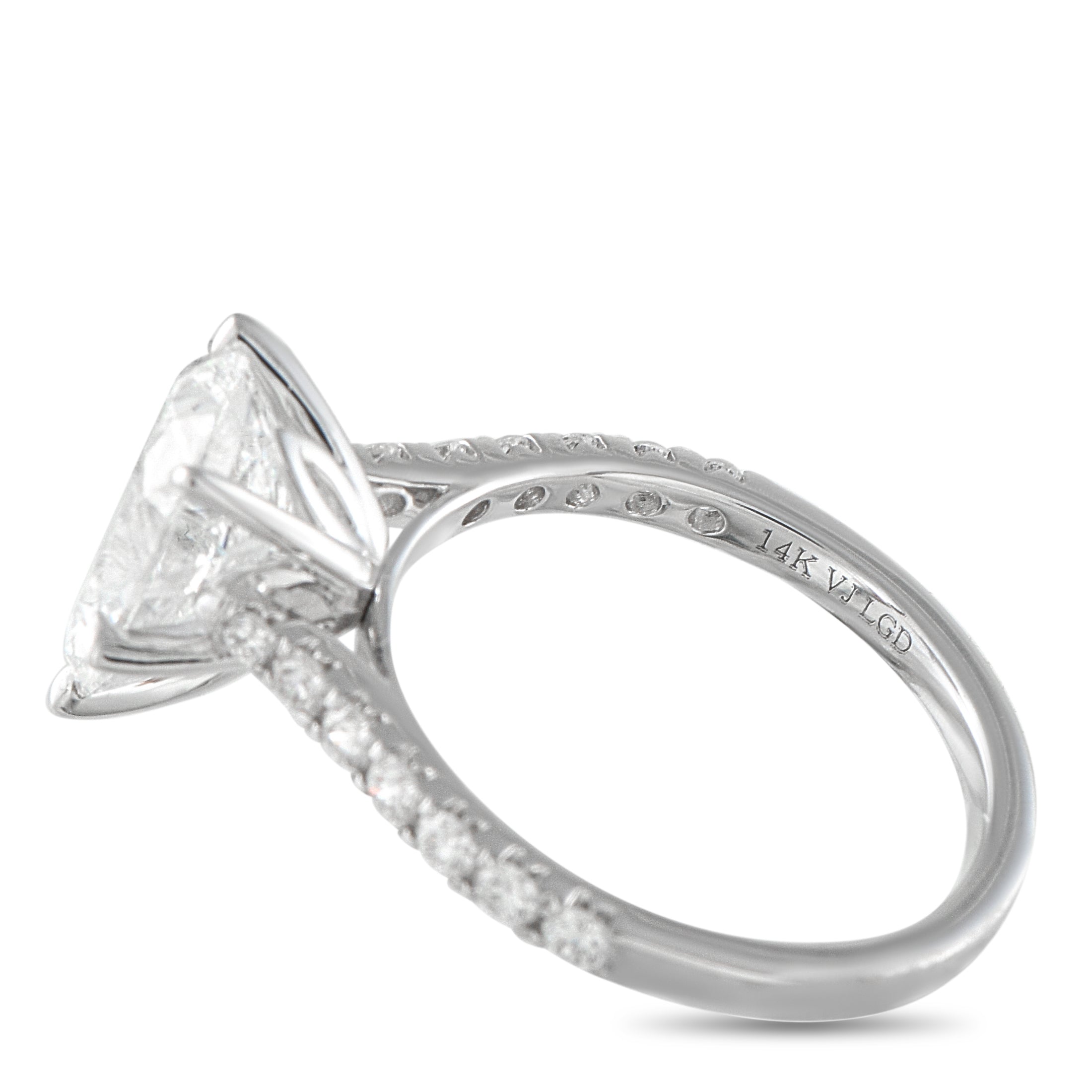 14K White Gold 2.94ct Lab-Grown Diamond Ring