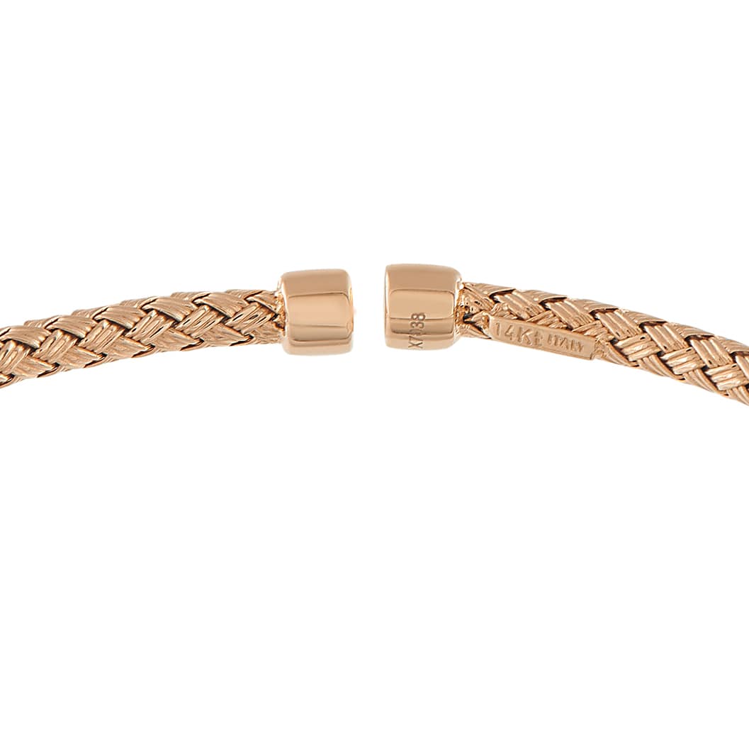 Exclusive 14K White and Rose Gold 0.65ct Diamond Woven Bracelet
