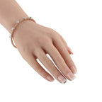 Exclusive 14K Rose and White Gold 0.54ct Diamond Woven Bangle Bracelet