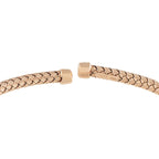 Exclusive 14K Rose and White Gold 0.54ct Diamond Woven Bangle Bracelet