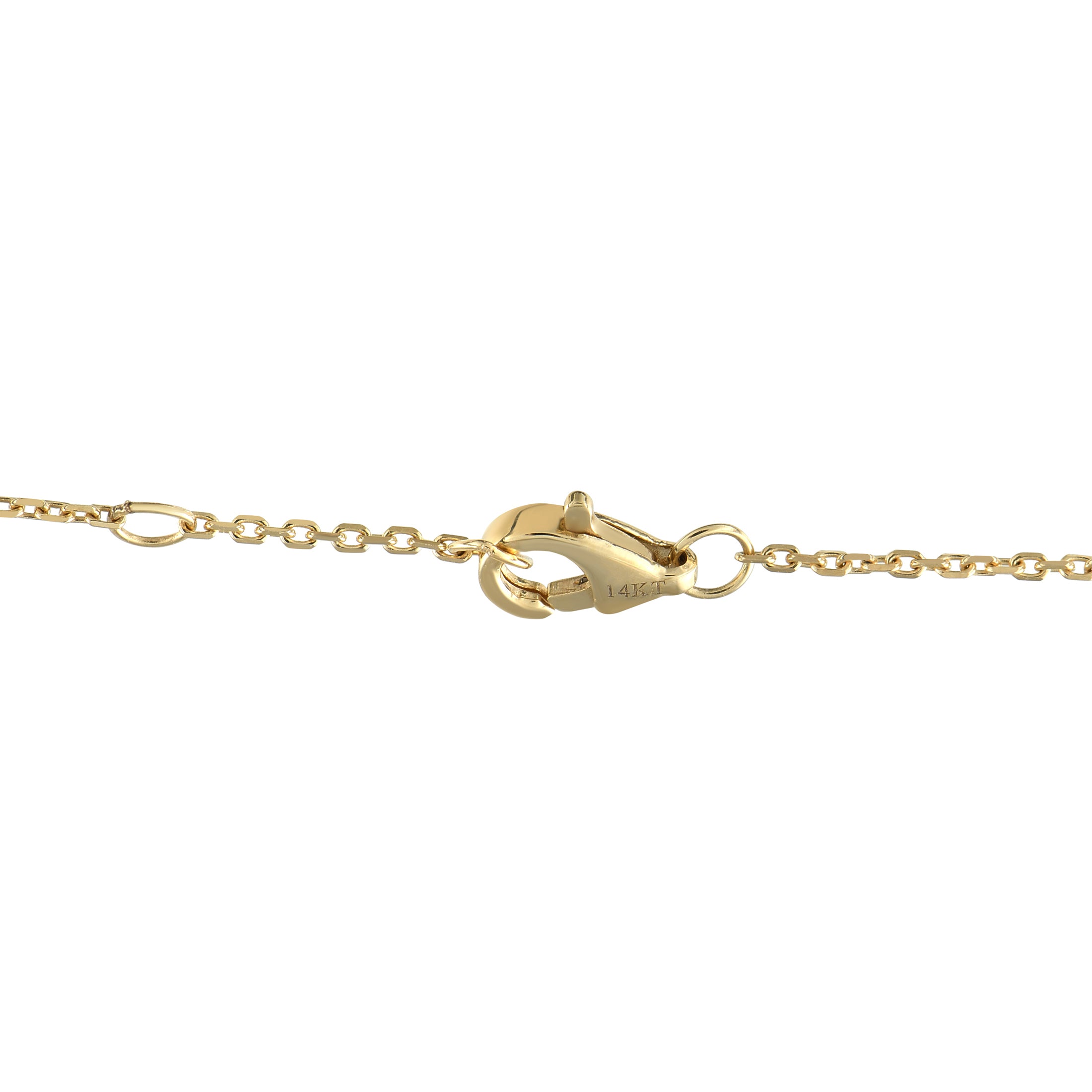 14K Yellow Gold 0.80ct Diamond Hand Chain