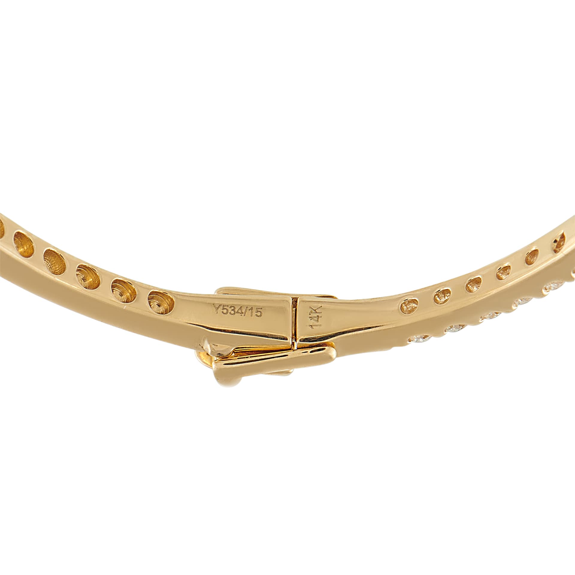 Exclusive 14K Yellow Gold 1.53ct Diamond Bangle Bracelet