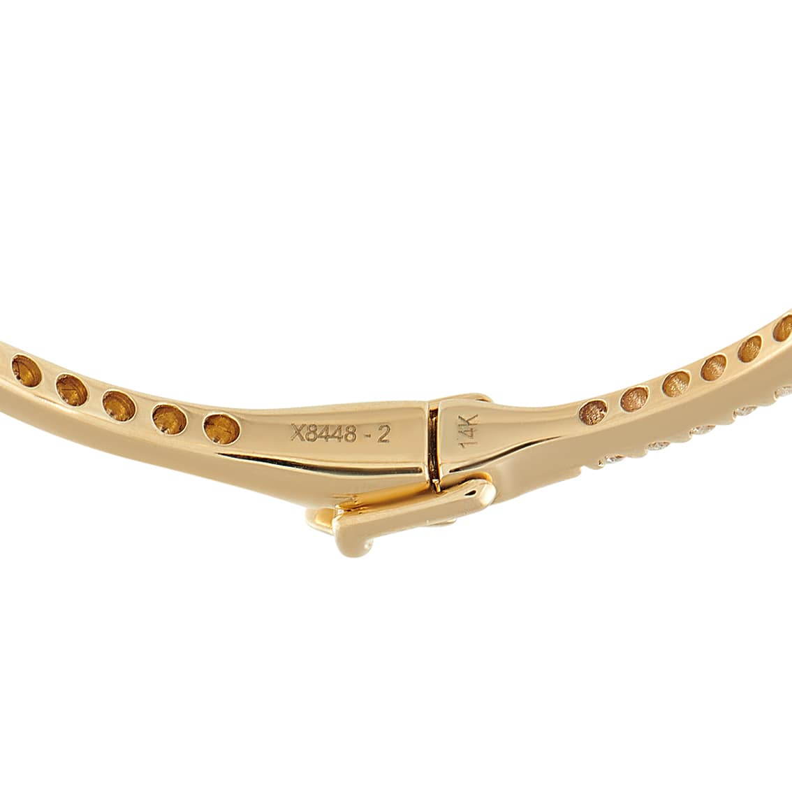 Exclusive 14K Yellow Gold 1.12ct Diamond Bangle Bracelet