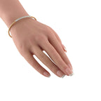 Exclusive 14K Yellow Gold 0.65ct Diamond Woven Bangle Bracelet