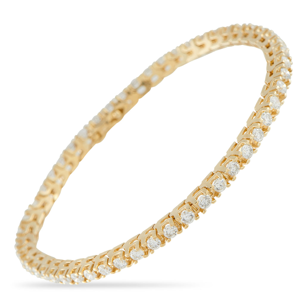 14K Yellow Gold 2.50ct Diamond Tennis Bracelet