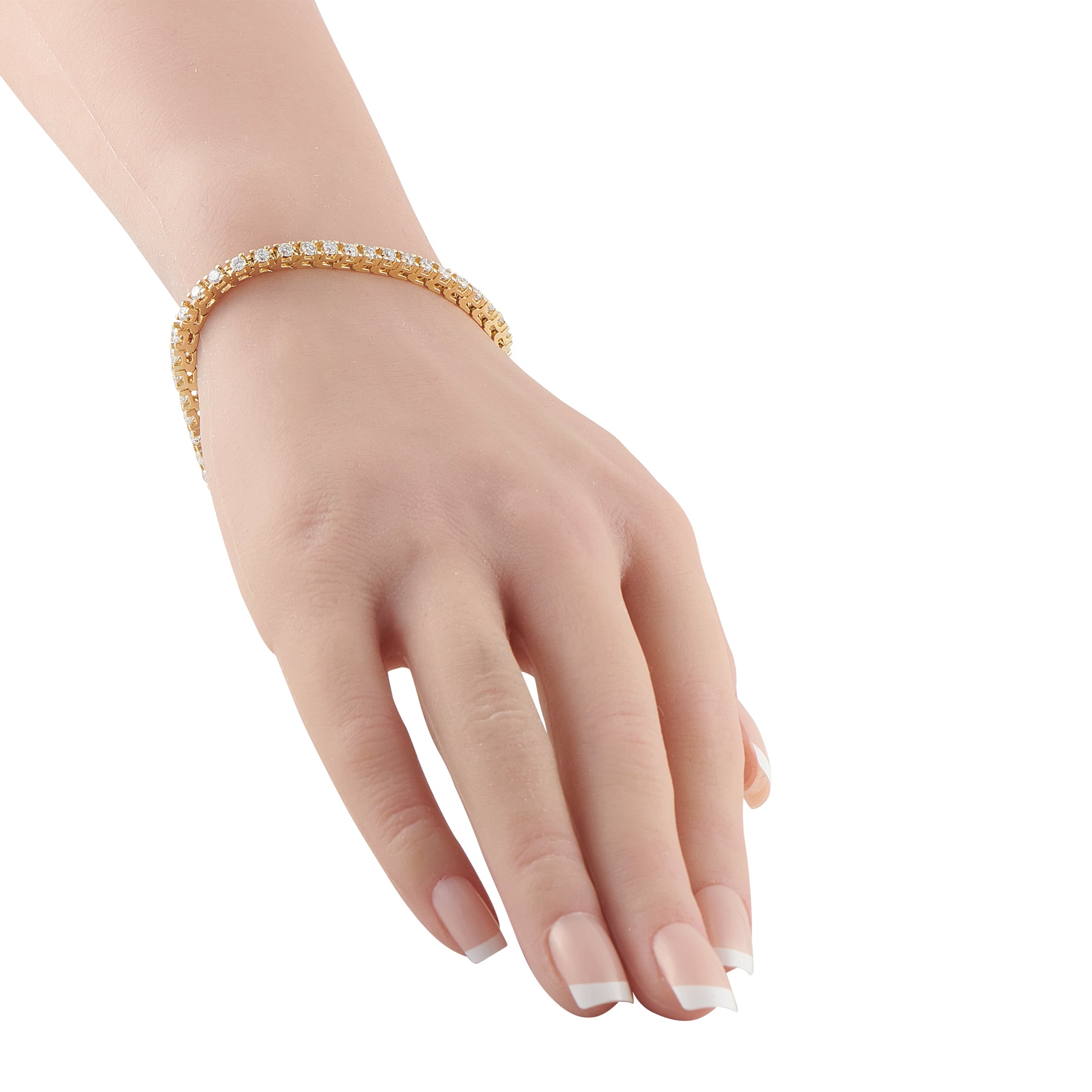 14K Yellow Gold 2.50ct Diamond Tennis Bracelet