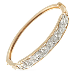 Vintage 14K Yellow Gold 0.30ct Diamond Bracelet