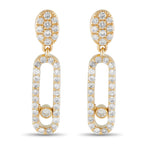 Exclusive 14K Yellow Gold 0.50ct Diamond Drop Earrings ER29664 – These earrings are an instant classic