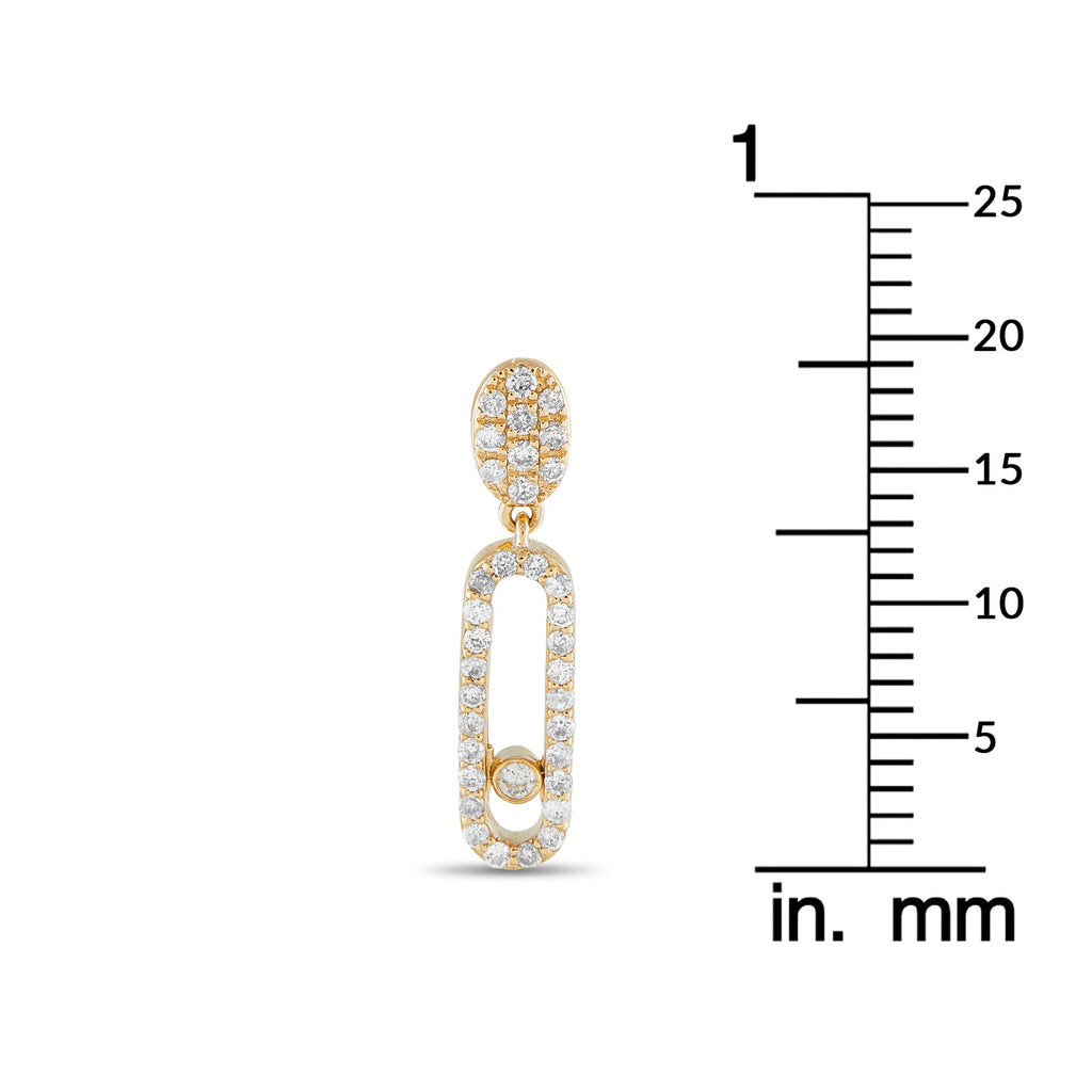 Exclusive 14K Yellow Gold 0.50ct Diamond Drop Earrings