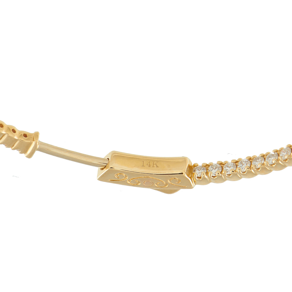 14K Yellow Gold 1.80ct Diamond Inside-Out Hoop Earrings