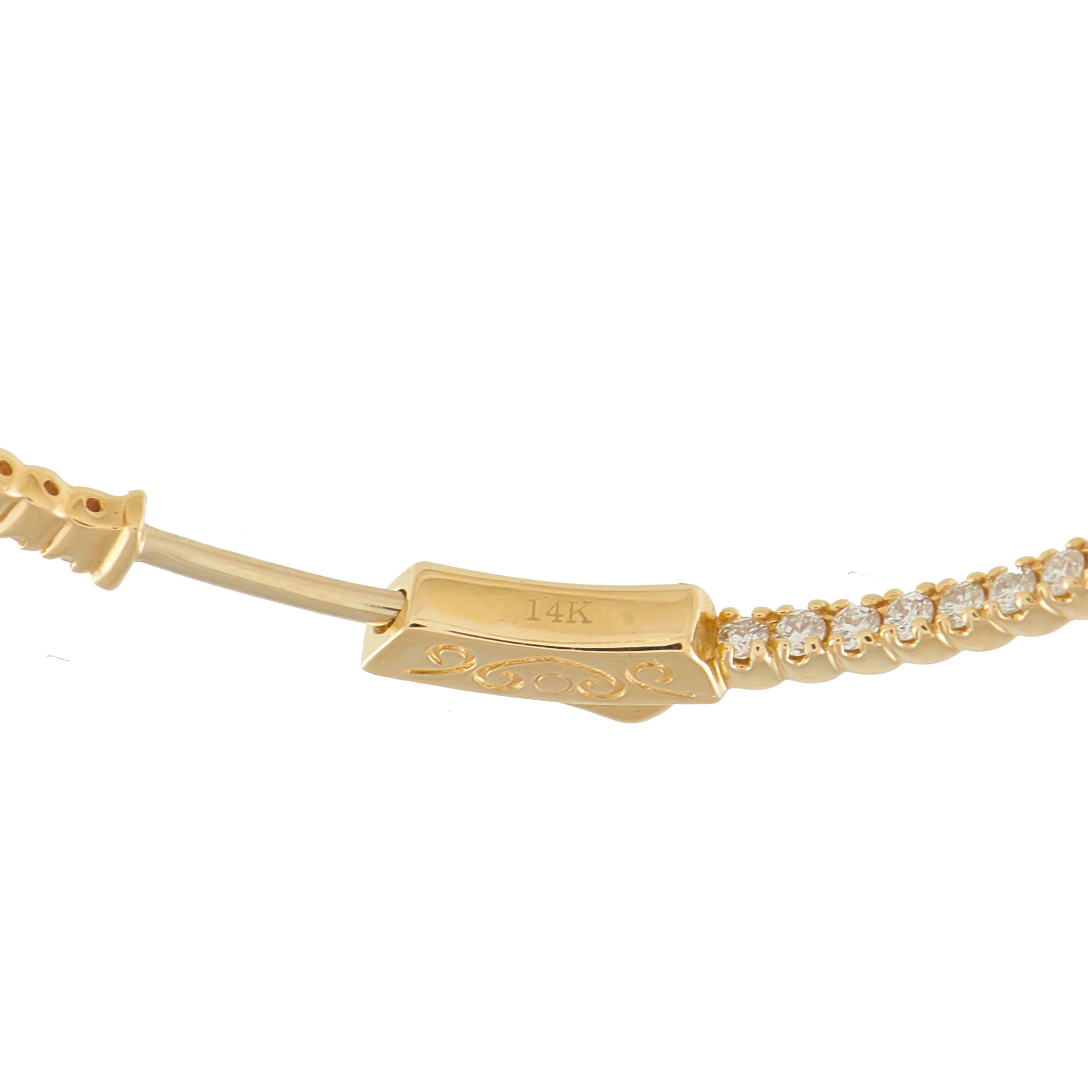 14K Yellow Gold 1.80ct Diamond Inside-Out Hoop Earrings