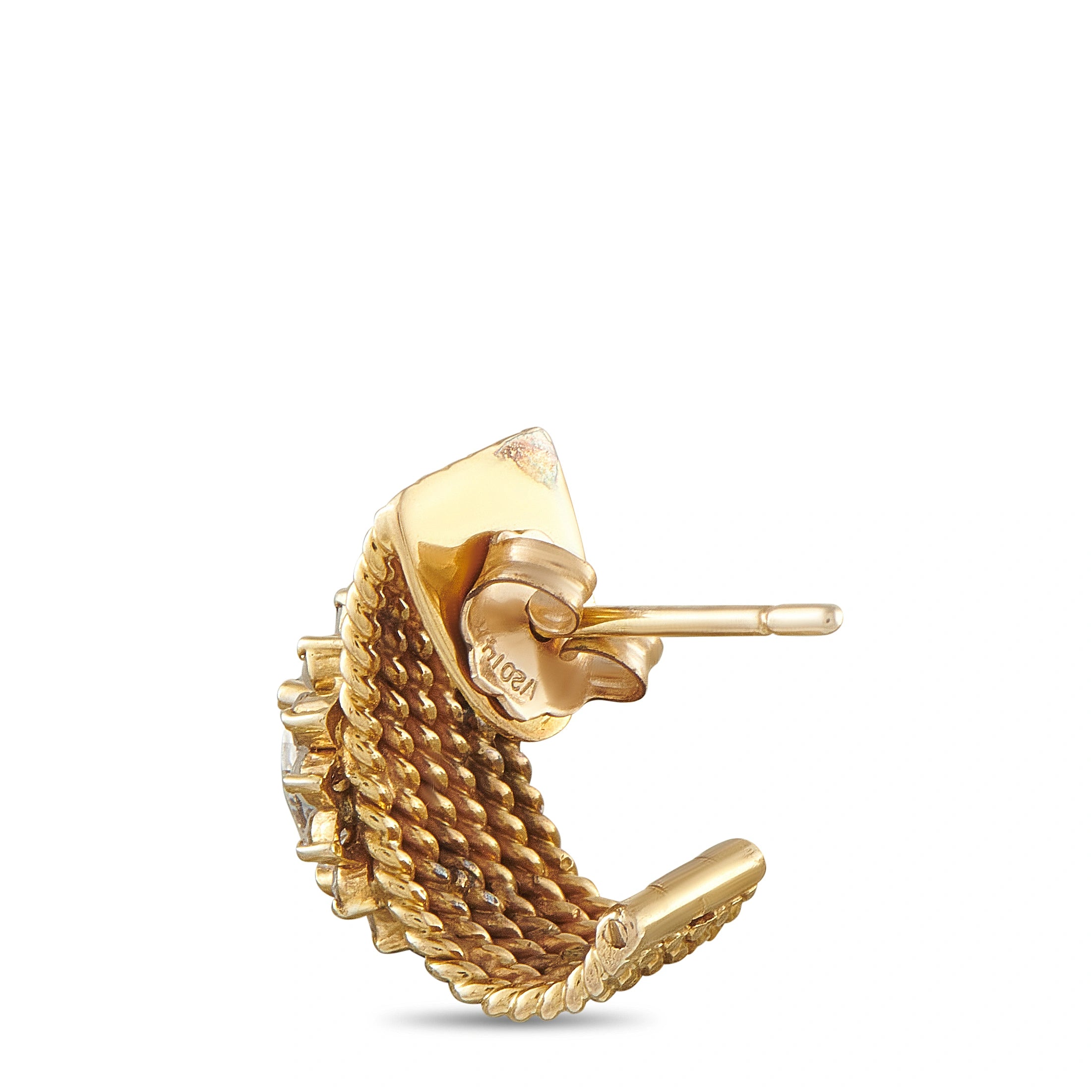14K Yellow Gold 1.25ct Diamond Earrings