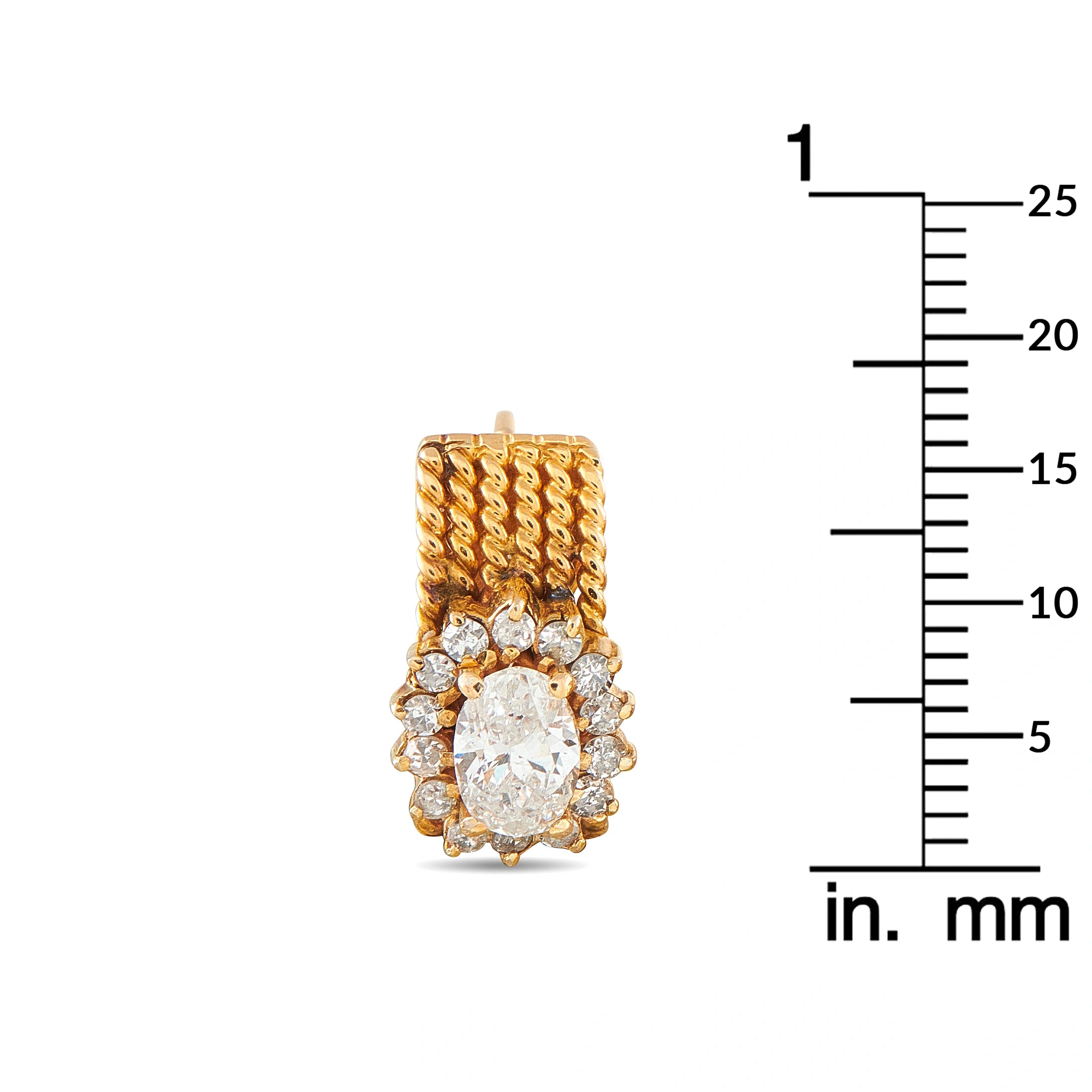 14K Yellow Gold 1.25ct Diamond Earrings