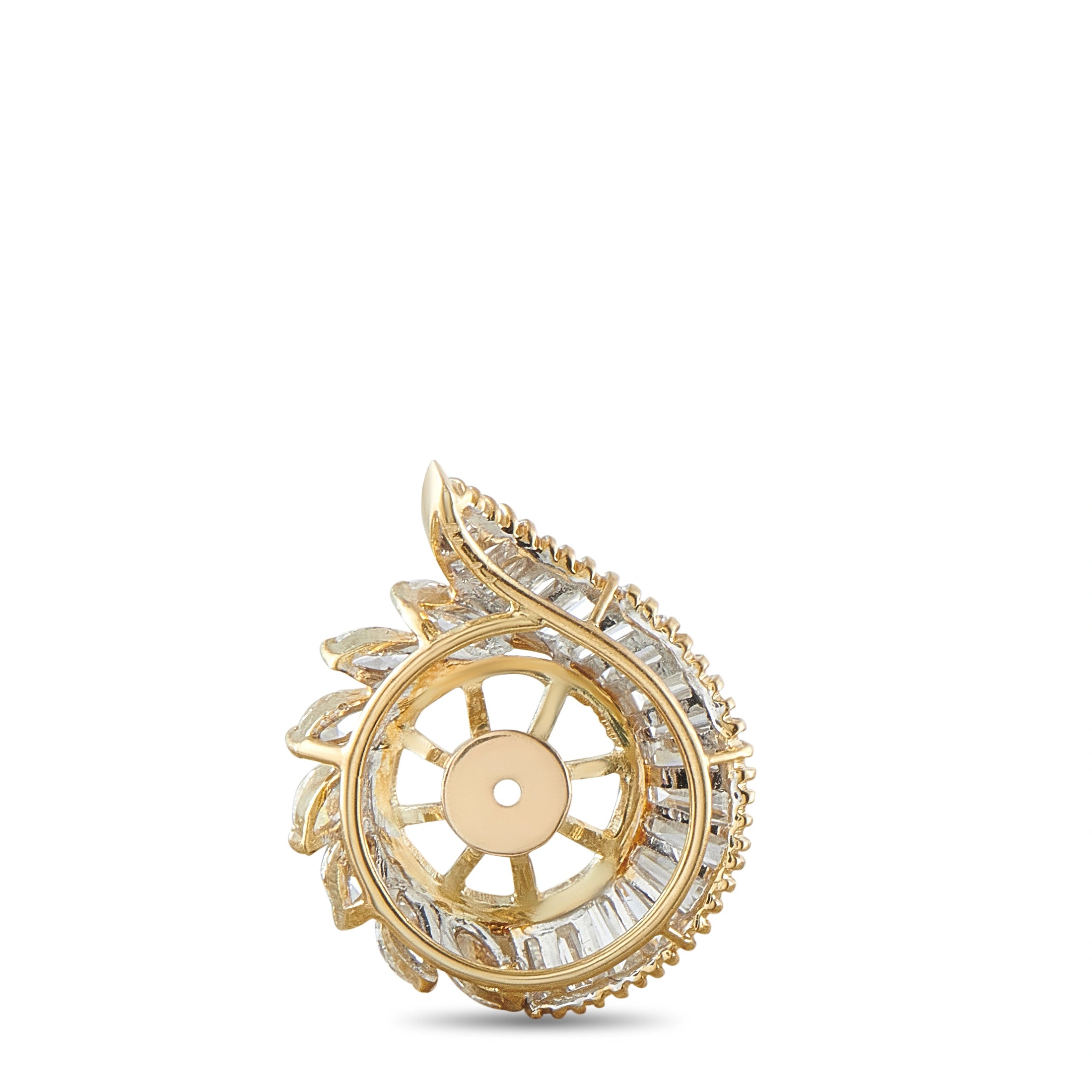 14K Yellow Gold 2.20ct Diamond Earring