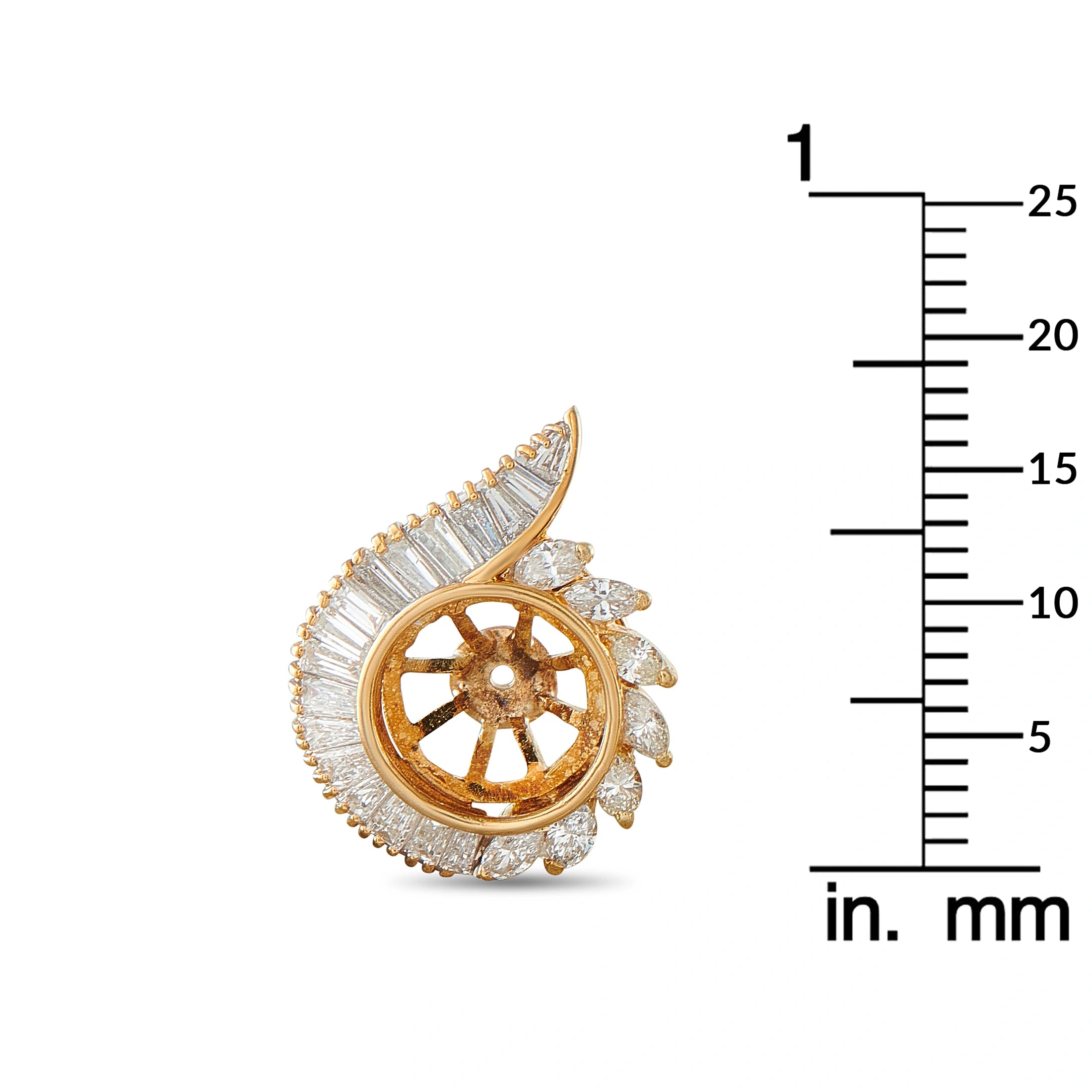 14K Yellow Gold 2.20ct Diamond Earring