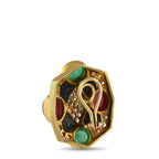 Exclusive 14K Yellow Gold 2.40ct Diamond, Emerald and Ruby Clip-On Earrings