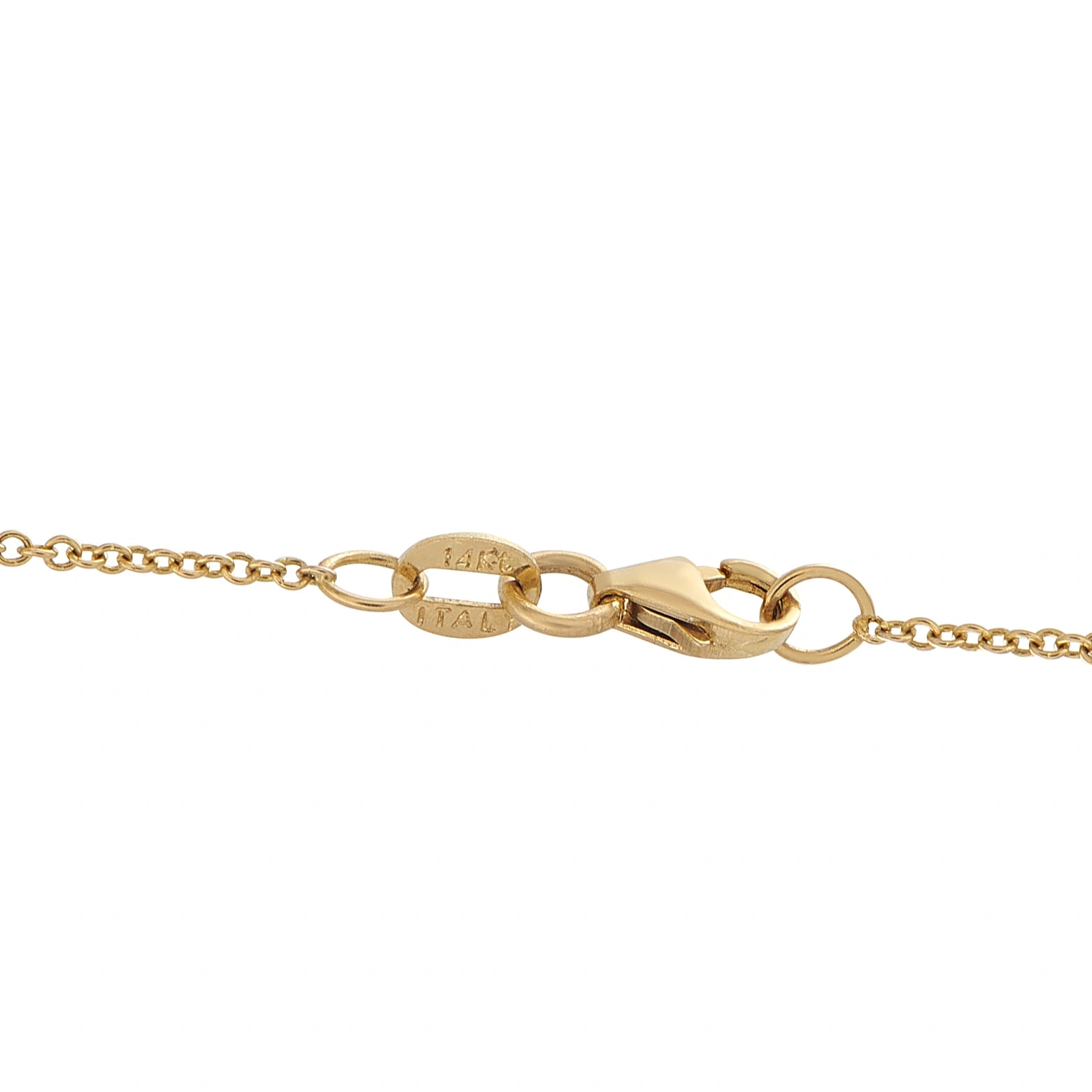14K Yellow Gold 0.25ct Diamond and Garnet Necklace