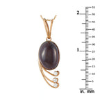 14K Yellow Gold 0.25ct Diamond and Garnet Necklace