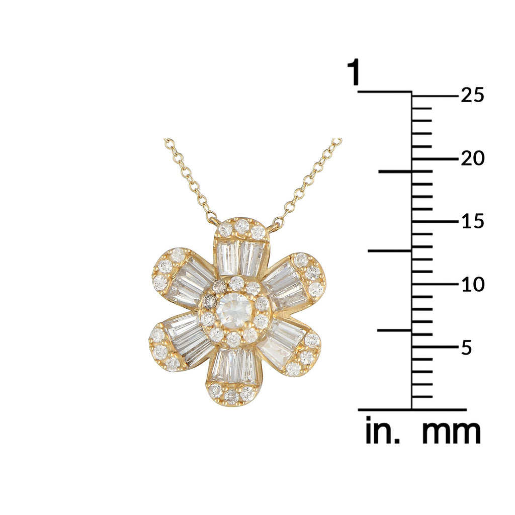 Exclusive 14K Yellow Gold 1.25ct Diamond Pendant Necklace