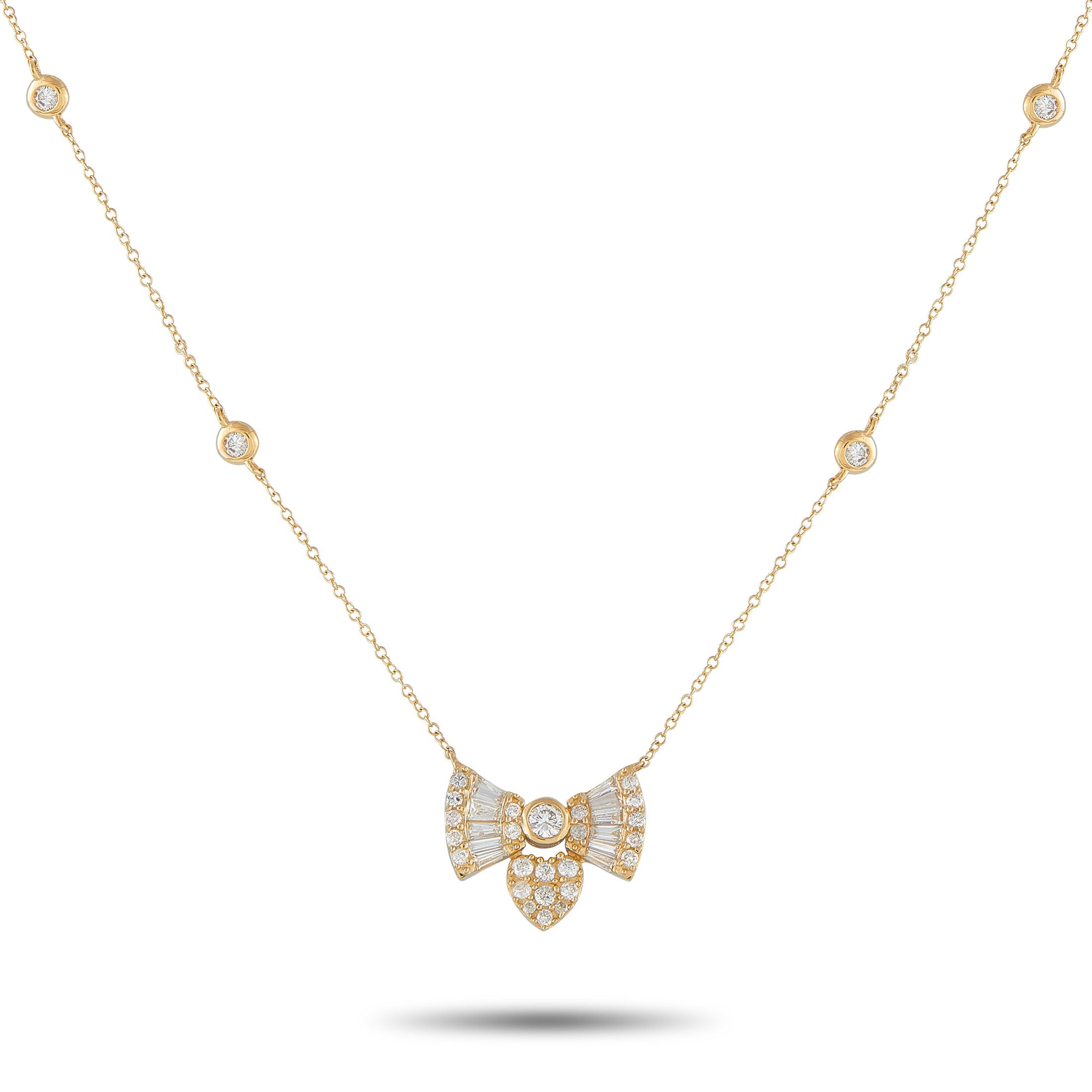 Exclusive 14K Yellow Gold 0.75ct Diamond Necklace PN16068-Y – This luxury necklace is endlessly charming