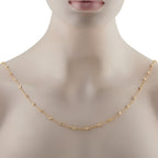 14K Yellow Gold 4.42ct Diamond Station Necklace