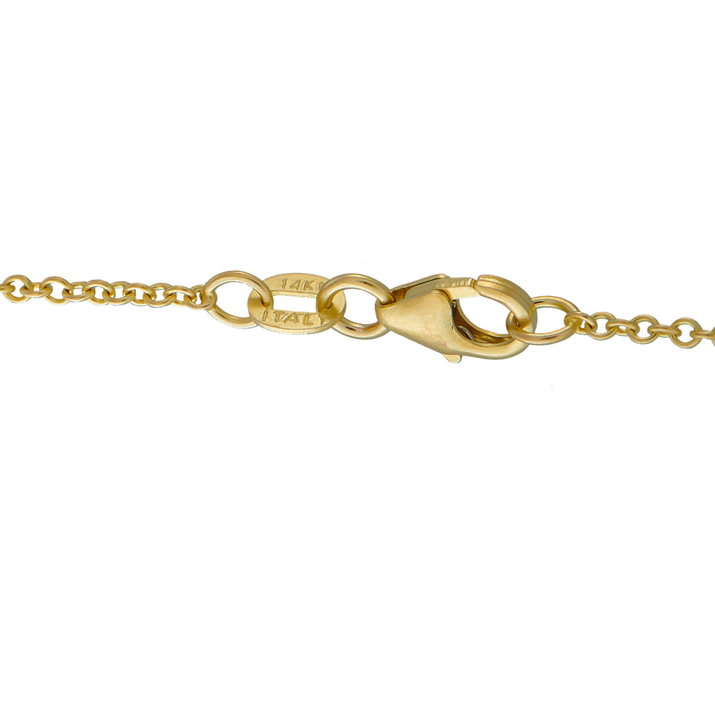 14K Yellow Gold 4.42ct Diamond Station Necklace