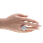 14K Yellow Gold 1.80ct Diamond and Opal Ring