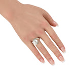 14K Yellow Gold 0.45ct Diamond and Pearl Ring