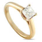Exclusive 14K Yellow Gold 1.0ct Diamond Solitare Ring MF14-102025 – This luxury solitaire ring is an understated piece that w