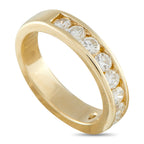 14K Yellow Gold 0.75ct Diamond Half-Eternity Band
