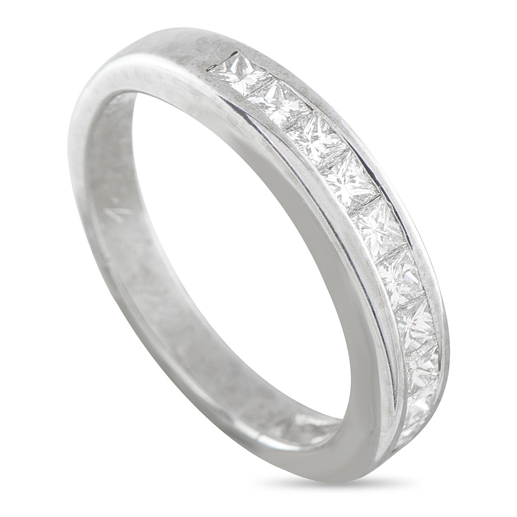 Exclusive 18K White Gold 0.60ct Diamond Half-Eternity Ring