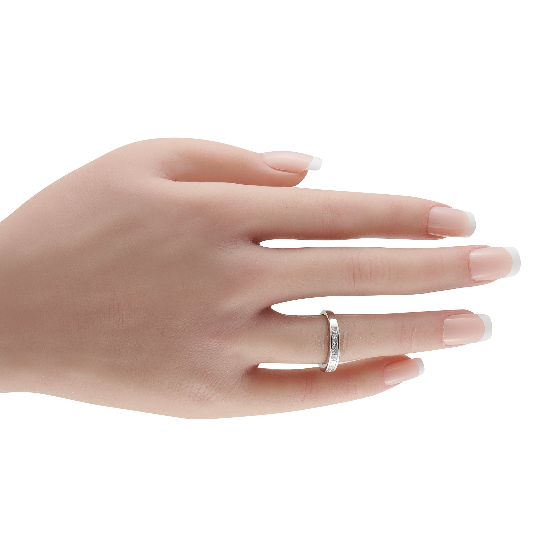 Exclusive 18K White Gold 0.60ct Diamond Half-Eternity Ring
