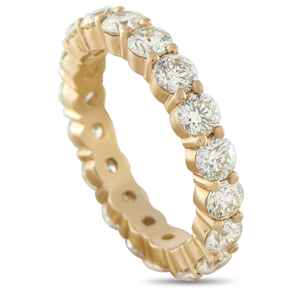 14K Yellow Gold 4.50ct Diamond Eternity Ring