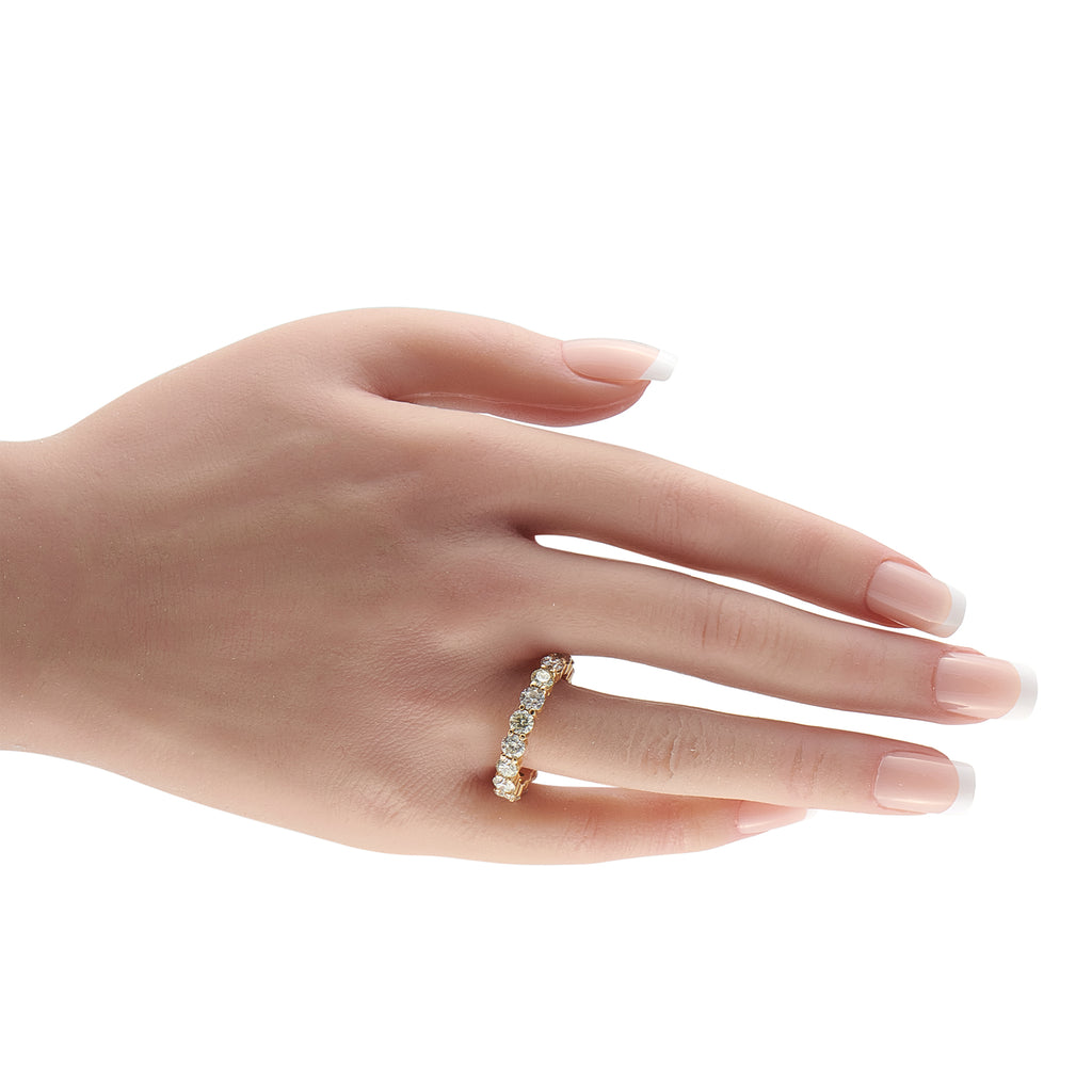 14K Yellow Gold 4.50ct Diamond Eternity Ring