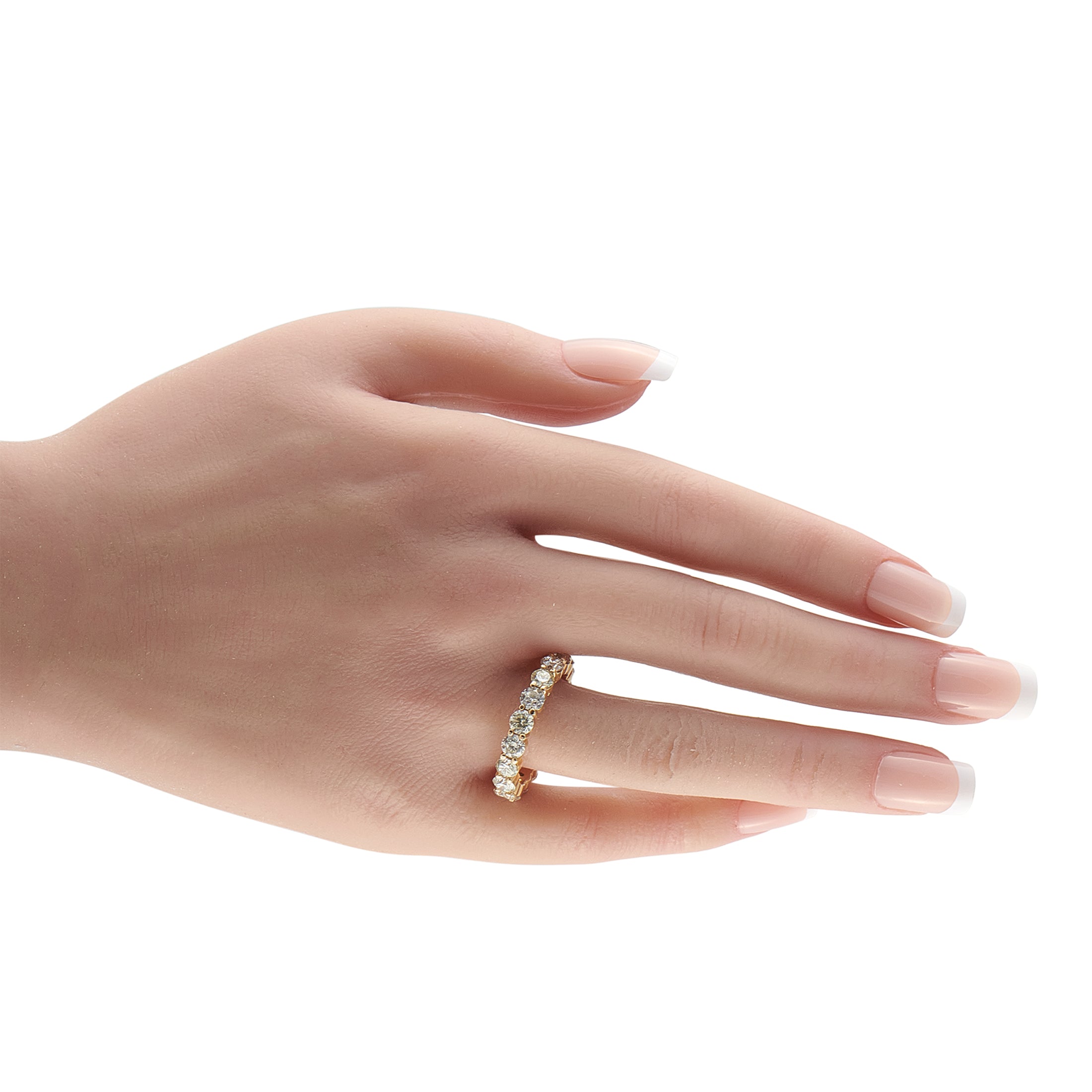 14K Yellow Gold 4.50ct Diamond Eternity Ring